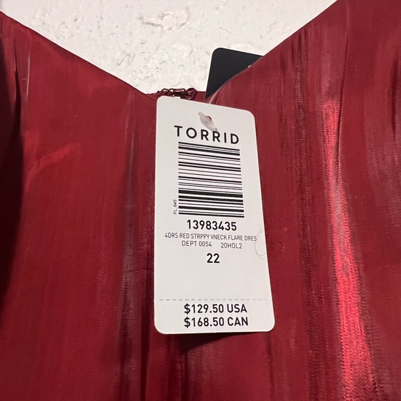 Torrid Red Satin Mini Dress BNWT Size 22 - Picture 12 of 12